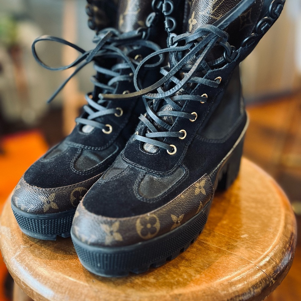 Louis Vuitton Laureate Monogram Platform Desert Boots